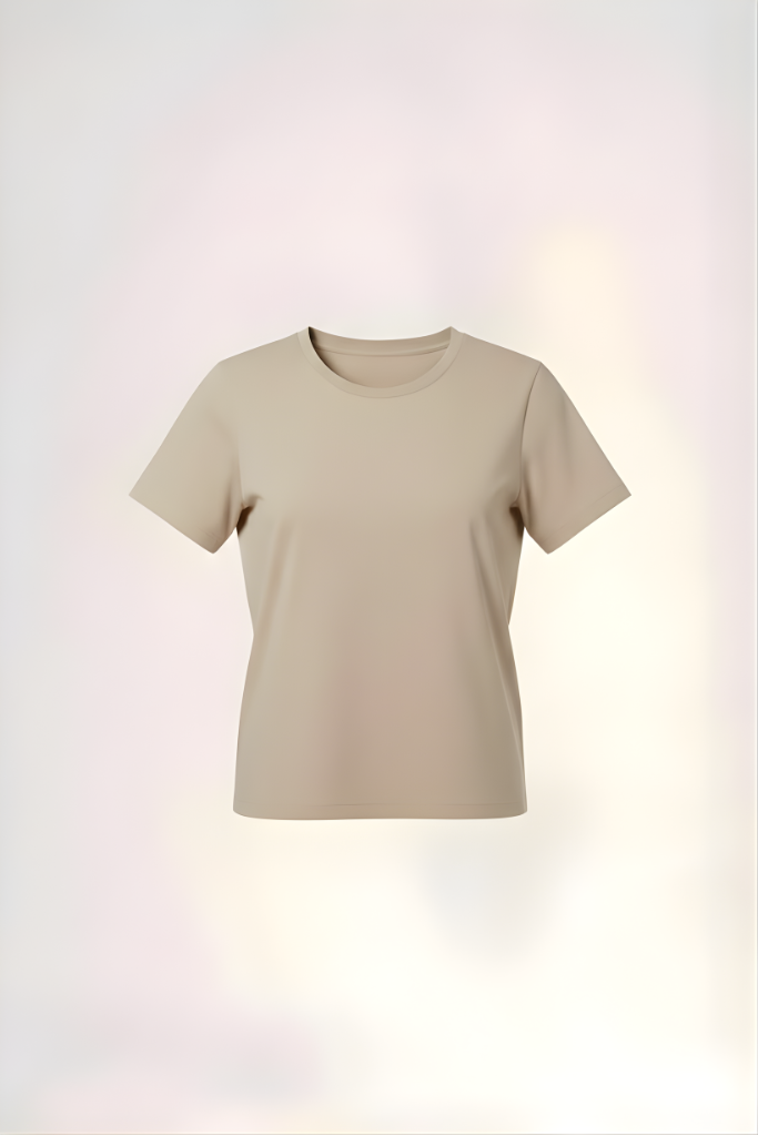 T-shirt AÏNA beige en coton biologique 4